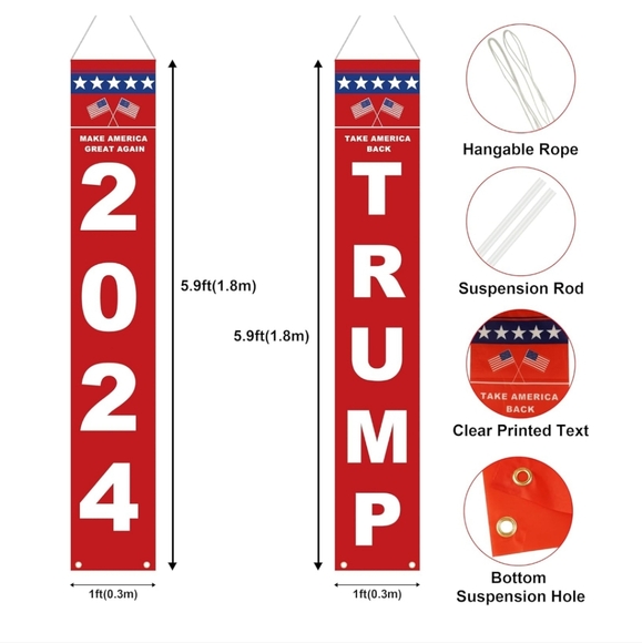 Trump 2024 Flag Banners - Picture 4 of 6